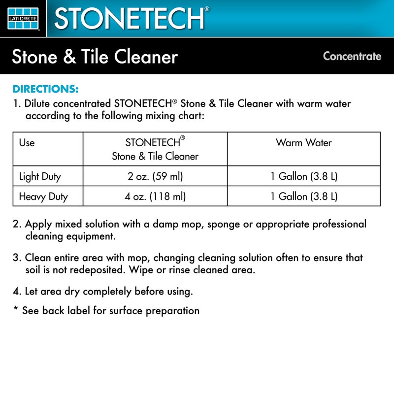 STONETECH Stone & Tile Cleaner, 1 Quart/32OZ (946ML) Bottle - Image 5